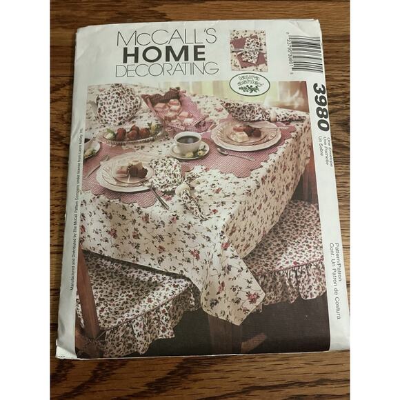 McCall's Home Decorating Sewing Pattern 3980. Laura Ashley Table Accents - UNCUT - Picture 1 of 2